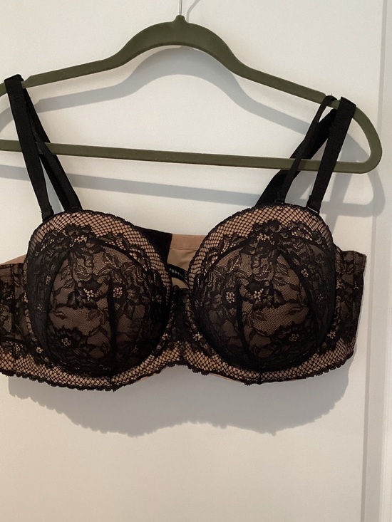 Torrid Curve Other - Sheer Black Lace Balconette Bra with Nude Lining